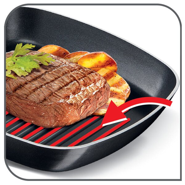 Simple Cook Patelnia grillowa 26 x 26 cm TEFAL B5564053
