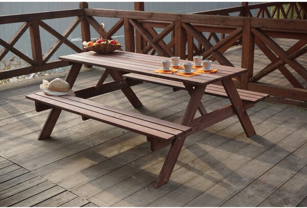 Piknik Zestaw ogrodowy 180 cm, barwiony ROJAPLAST 245/6