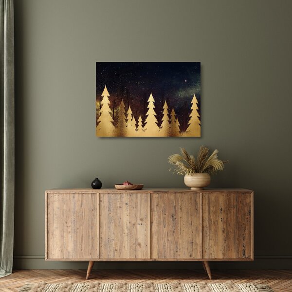 Obraz na szkle - Złota noc (70x50 cm)