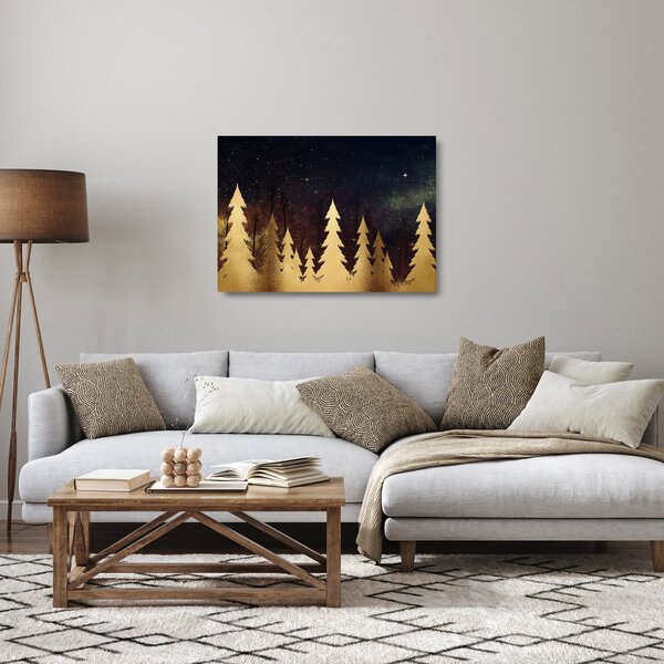 Obraz na szkle - Złota noc (70x50 cm)