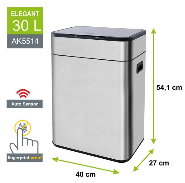 Elegant Automatyczny kosz na śmieci 30 l HELPMATION AK5514