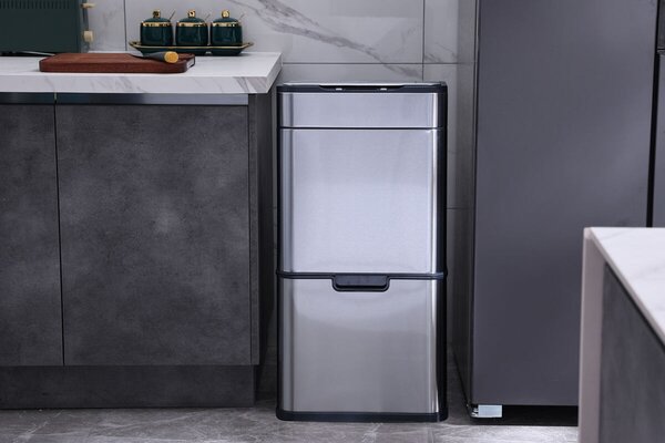 Elegant Bezkontaktowy pojemnik na odpady posortowane 60 l HELPMATION AK8892