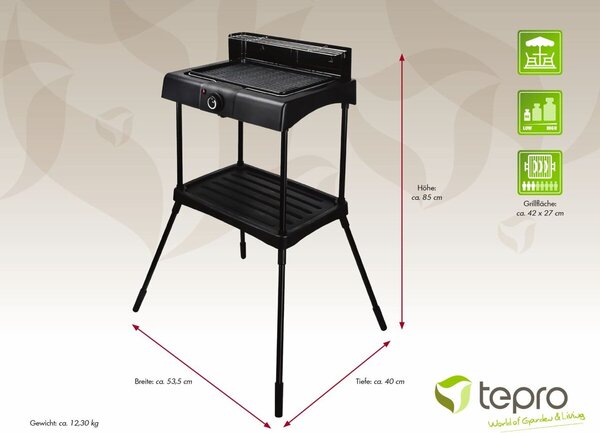 Danville Grill elektryczny 42 x 27 cm Tepro 4018