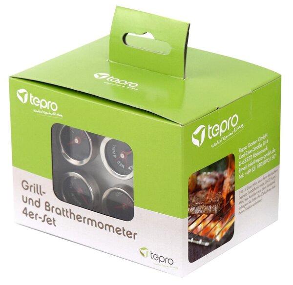 Zestaw 4 termometrów do grilla i pieczeni Tepro 8536