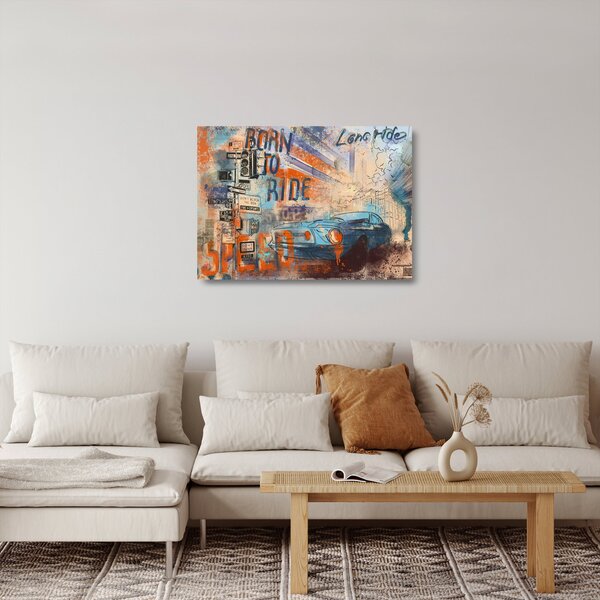 Obraz na szkle - Urodzony by jeździć (70x50 cm)