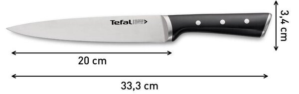 Nóż do rzeźbienia ze stali nierdzewnej ICE FORCE 20 cm TEFAL K2320714
