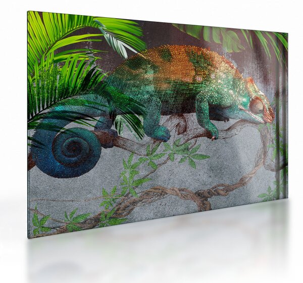 Obraz na szkle - Kameleon (70x50 cm)