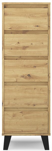 Komoda z 5 szufladami na nóżkach dąb artisan T0-E98