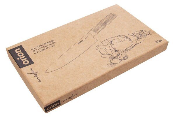 Nóż kuchenny drewniany 5 szt. Orion 831149