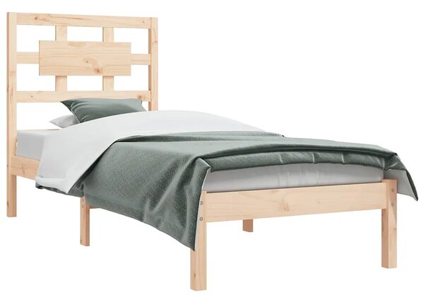 Naturalne pojedyncze łóżko sosnowe 90x200 - Satori 3X