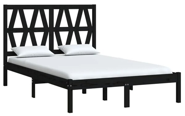 Drewniane łóżko w kolorze czarnym 120x200 - Yoko 4X