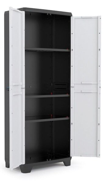 Linear Tall Szafka do przechowywania, czarna/jasnoszara KETER 9724