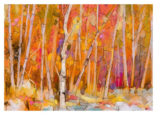 Obraz na szkle - Jesienny las (70x50 cm)