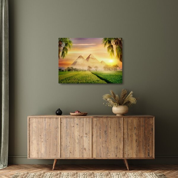 Obraz na szkle - Piramidy (70x50 cm)