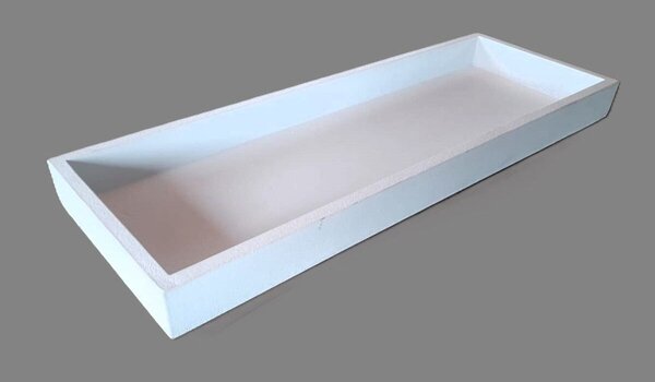 Taca prostokątna drewniana biała 40 x 14 cm Prodex 670700