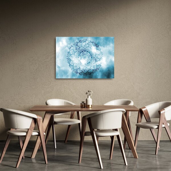 Obraz na szkle - Niebiańska mandala (70x50 cm)