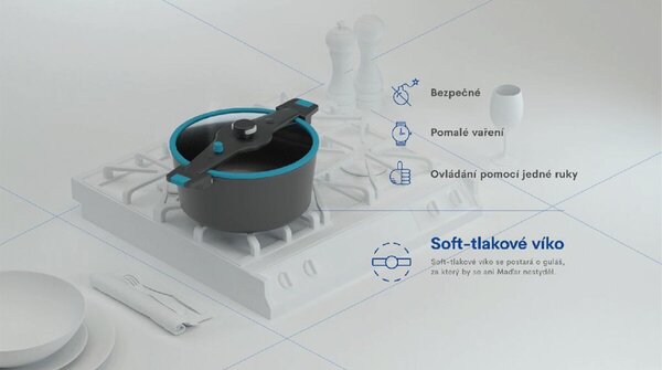 Tria Black Wielofunkcyjny garnek elektryczny - niebieski T41/46 REMOSKA