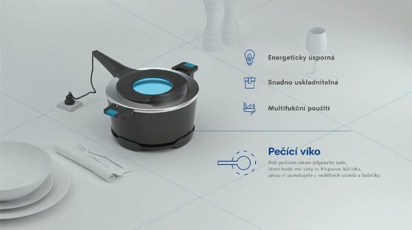 Tria Black Wielofunkcyjny garnek elektryczny - niebieski T41/46 REMOSKA