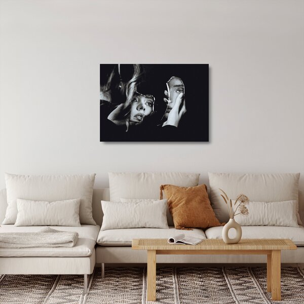 Obraz na szkle - Spojrzenie w lustro (70x50 cm)