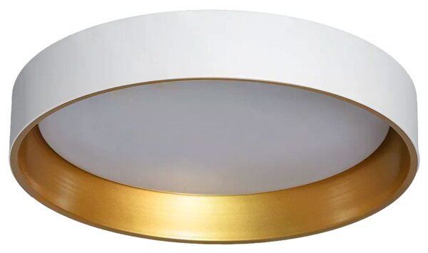 Plafon LED 21W Okrągły Biało Złoty 45cm 3 Barwy Świecenia CCT Abruzzo Roma