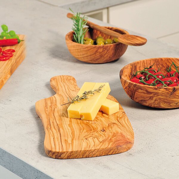 Deska do krojenia i serwowania, 39 x 16,5 x 1,6 cm, drewno oliwne KESPER 2912060