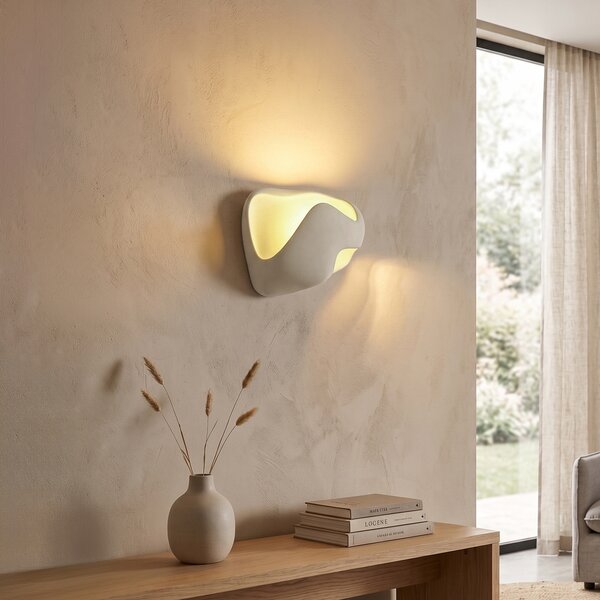 Lampa ścienna Japandi kremowa 30 cm - Pietra