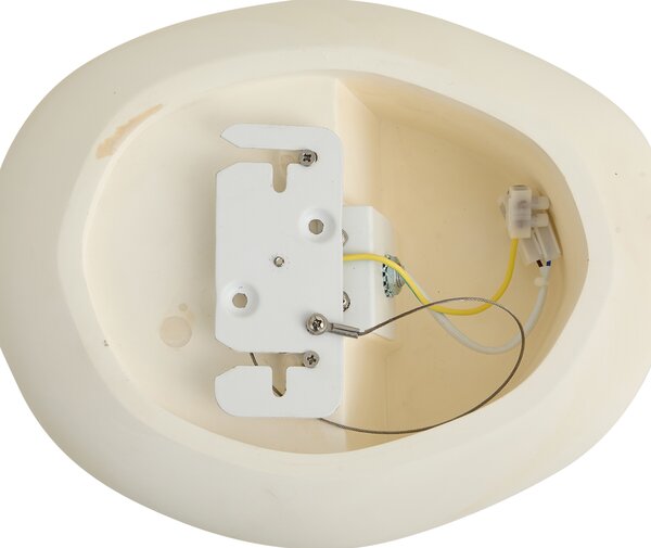 Lampa ścienna Japandi kremowa okrągła 28cm - Pietra