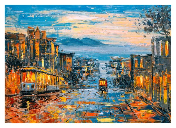 Obraz na szkle - Cable Car, San Francisco (70x50 cm)