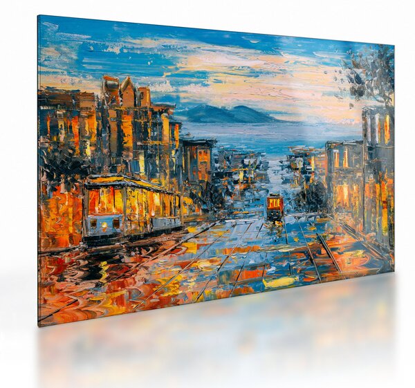 Obraz na szkle - Cable Car, San Francisco (70x50 cm)