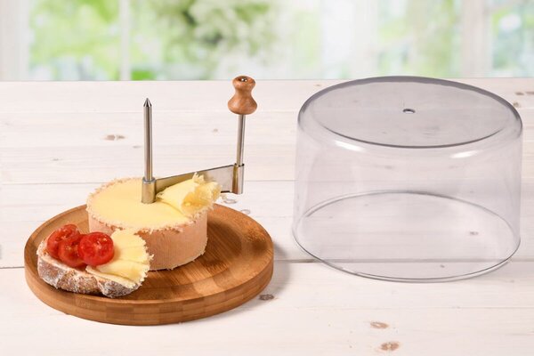 Krajalnica do sera "Tete de Moine" z pokrywką, Ø 22 cm, bambus KESPER 58621