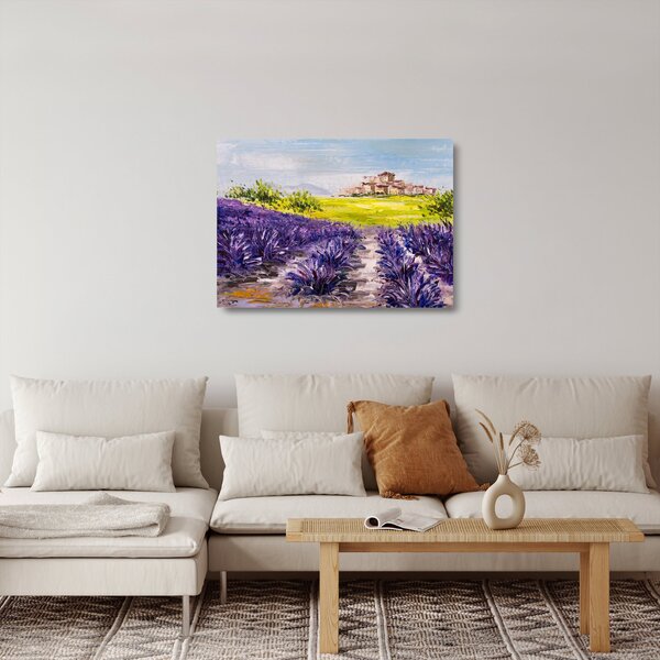 Obraz na szkle - Prowansja, Francja, malarstwo olejne (70x50 cm)