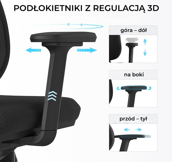 Fotel ergonomiczny ANGEL biurowy obrotowy Stelio Plus