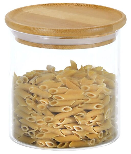 Pojemnik do przechowywania, Ø 10 cm, 500 ml, szkło/bambus KESPER 38008