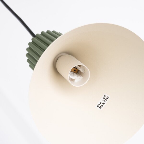Zielona metalowa lampa wisząca ø 30 cm Niru – Sollux