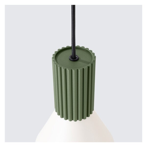 Zielona metalowa lampa wisząca ø 14 cm Niru – Sollux