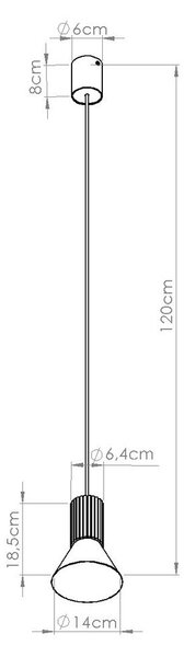 Zielona metalowa lampa wisząca ø 14 cm Niru – Sollux
