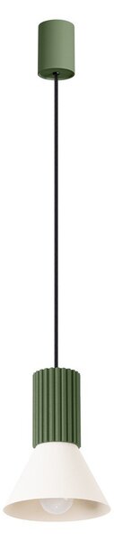 Zielona metalowa lampa wisząca ø 14 cm Niru – Sollux