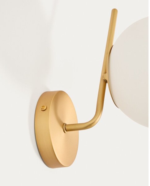 Biały/w kolorze złota metalowy kinkiet ø 15 cm Brisia – Kave Home