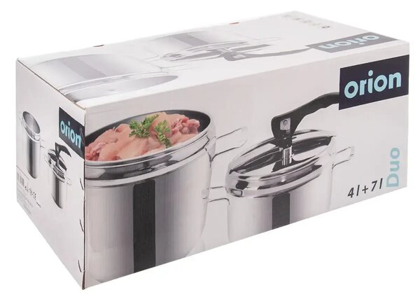 Profi Szybkowar, 7 l + 4 l, nierdzewny, 2 szt. ORION 111740