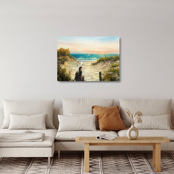 Obraz na szkle - Piaszczysta plaża (70x50 cm)
