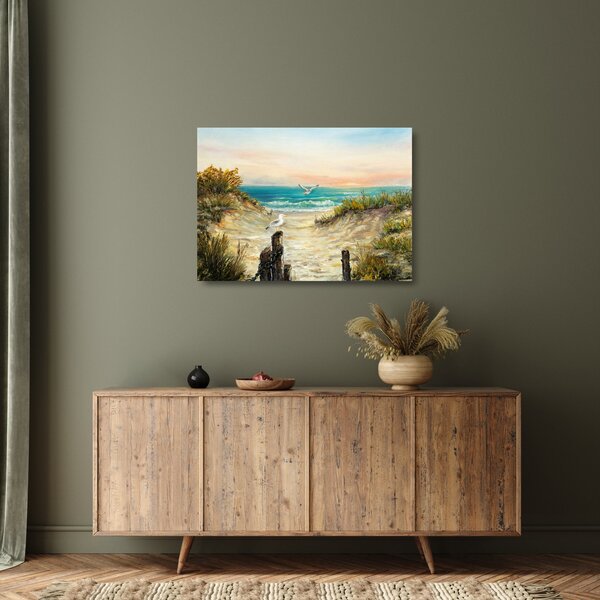Obraz na szkle - Piaszczysta plaża (70x50 cm)