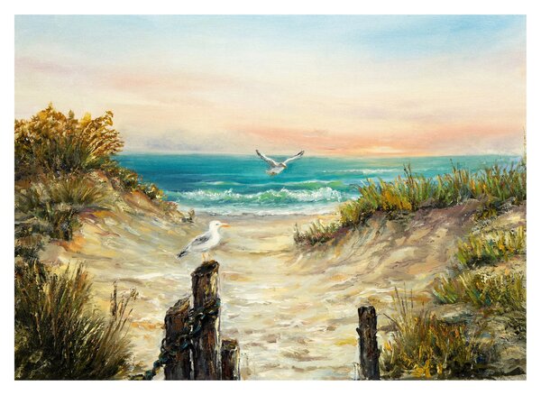 Obraz na szkle - Piaszczysta plaża (70x50 cm)
