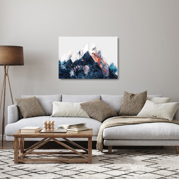 Obraz na szkle - Abstrakcyjna góra (70x50 cm)