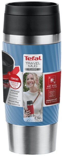 Travel Mug Twist Kubek podróżny, 0,36 l, aqua niebieski TEFAL N2024510