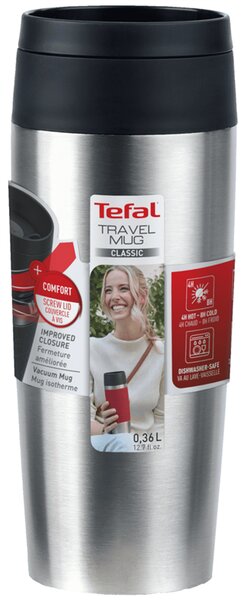 Travel Mug Kubek podróżny, 0,36 l, stal nierdzewna TEFAL N2020110