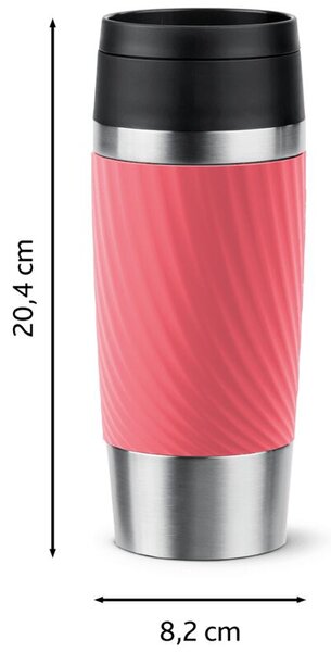 Travel Mug Twist Kubek podróżny, 0,36 l, koralowy TEFAL N2024410