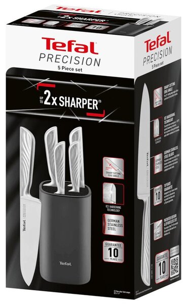 Precision Zestaw noży 4 szt. + blok TEFAL K289S555
