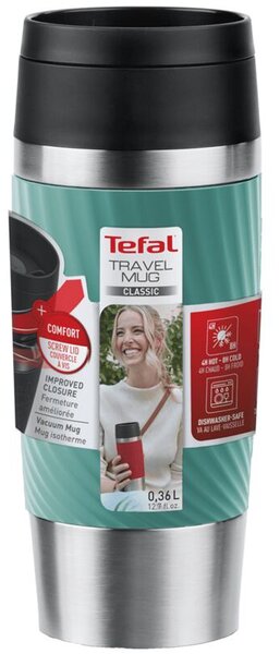 Travel Mug Twist Kubek podróżny, 0,36 l, powder zielony TEFAL N2024310