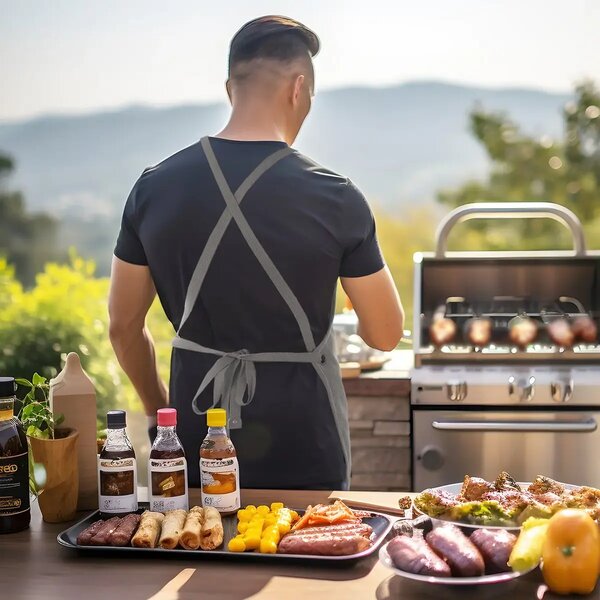 Canvas grill Fartuch kuchenny, szary ORION 960871
