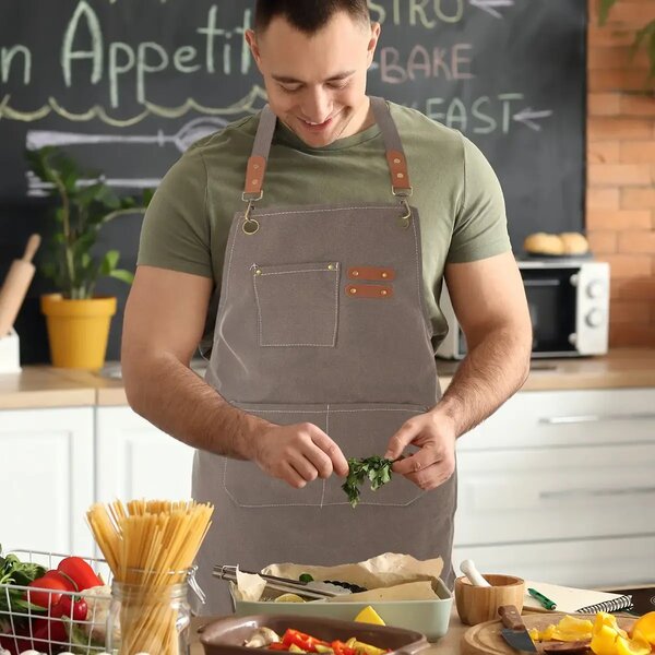 Canvas grill Fartuch kuchenny, szary ORION 960871